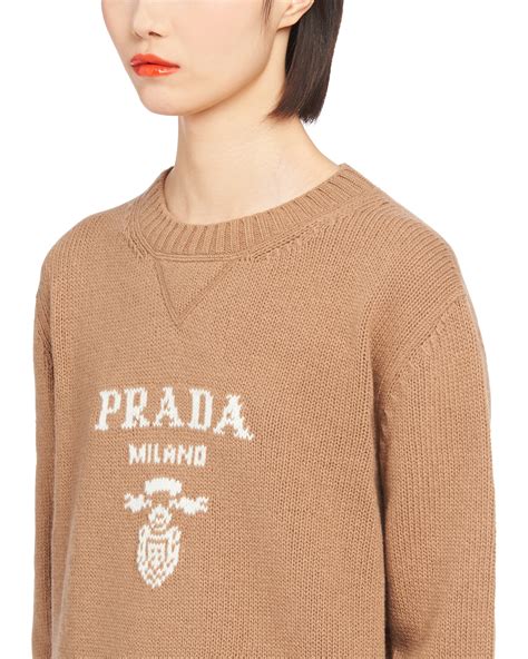 maglione moer di prada|Maglione in cashmere Cammello .